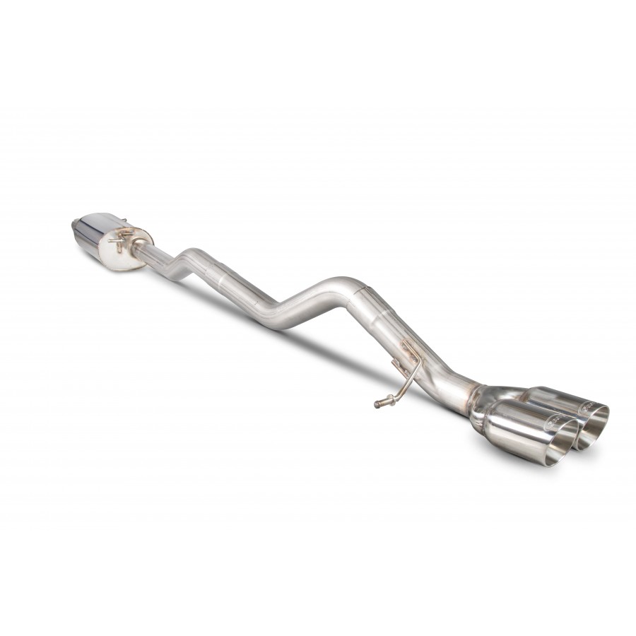 Scorpion Cat Back Exhaust System - Volkswagen Transporter T5 – Resonated (Quieter) - Daytona Tailpipe (SVW047D), view 1