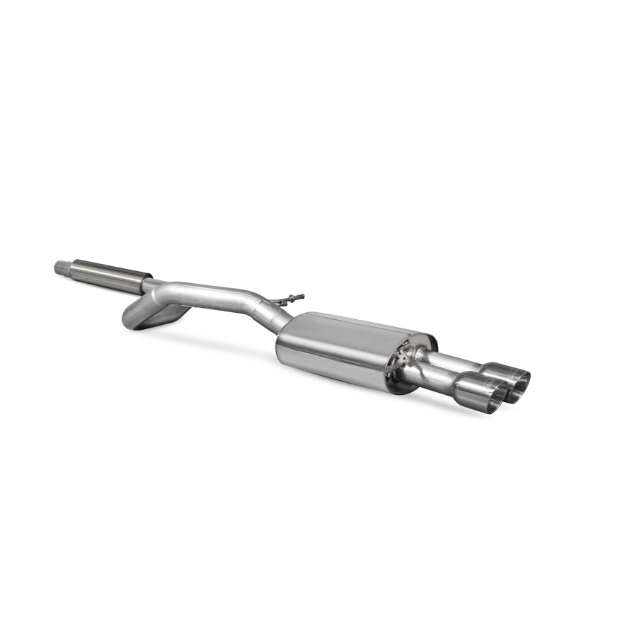 Scorpion Cat-Back Exhaust System - Polo 9n3 GTI 1.8T – Resonated (Quieter), Polished Tailpipes (SVW052), view 1