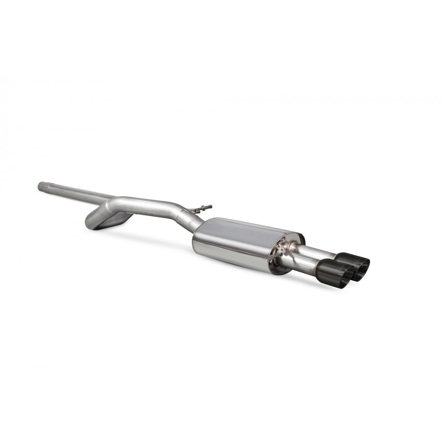 Scorpion Cat-Back Exhaust System - Polo 9n3 GTI 1.8T – Non-Resonated (Louder), Satin Black Tailpipes (SVWS052C), view 1