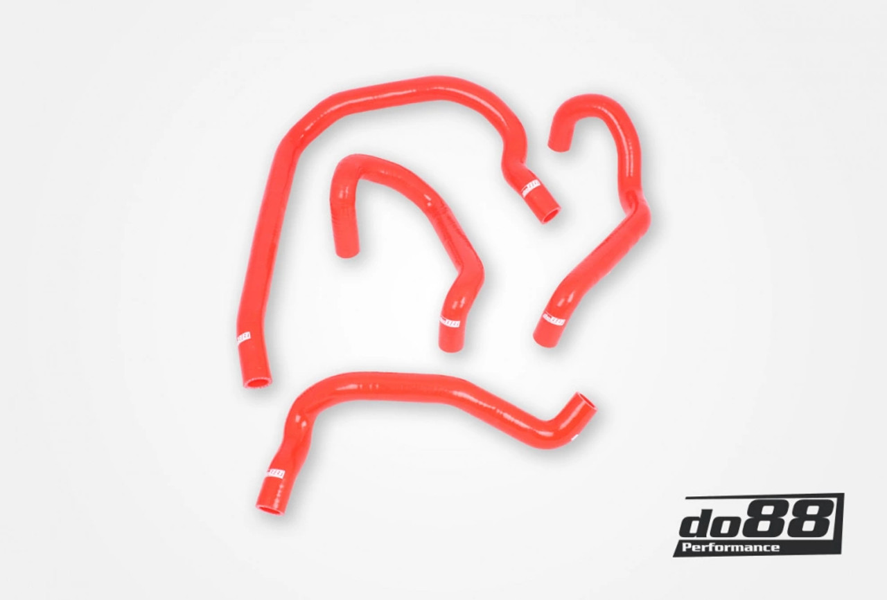 do88 Performance Coolant Hoses Remote Radiator (Left) - 2.0 TSI (MQB) – Red - (do88-kit188R), view 1