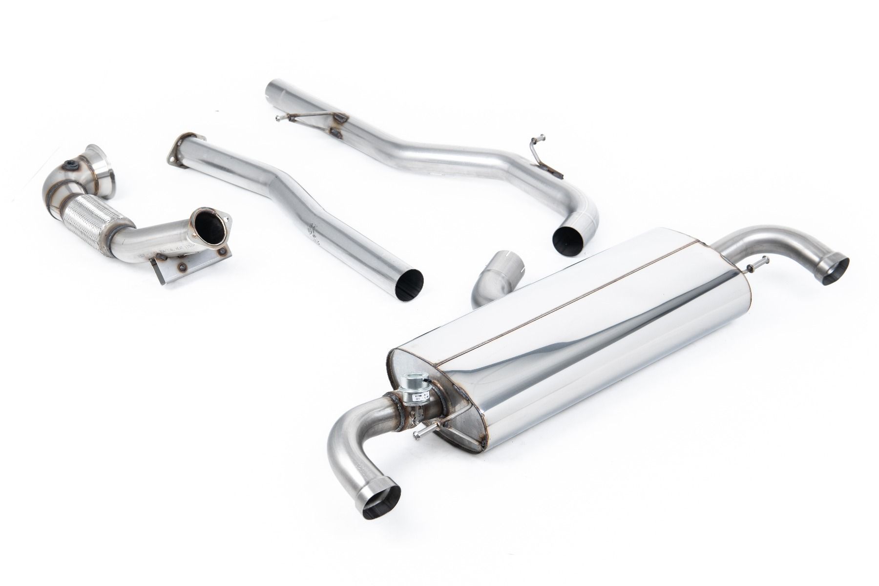 Milltek Turbo-back Full System Options - Audi TT RS (8J) – De-Cat Turbo Back System (SSXAU255), view 1