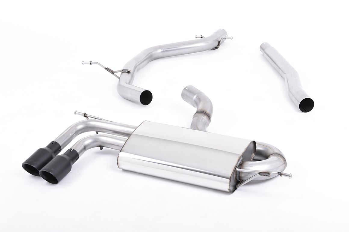 Milltek Cat-Back Exhaust - Scirocco 2.0TDI 170ps – Black Twin GT80 Tips (SSXAU566), view 1
