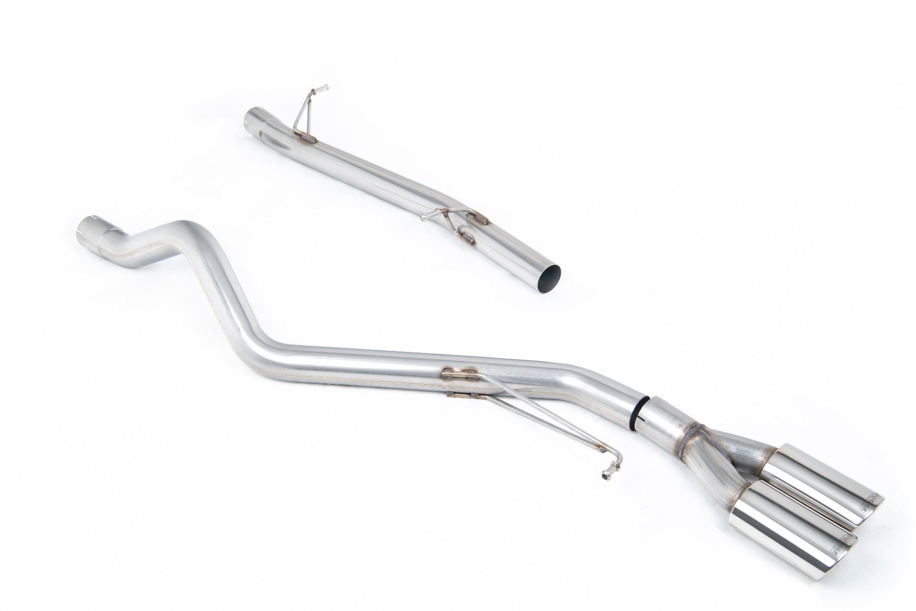 Milltek Cat Back Exhaust System - Transporter T5 and T6 TDI (SWB) – Non-Resonated, Polished Twin Oval Tip (SSXVW199), view 1