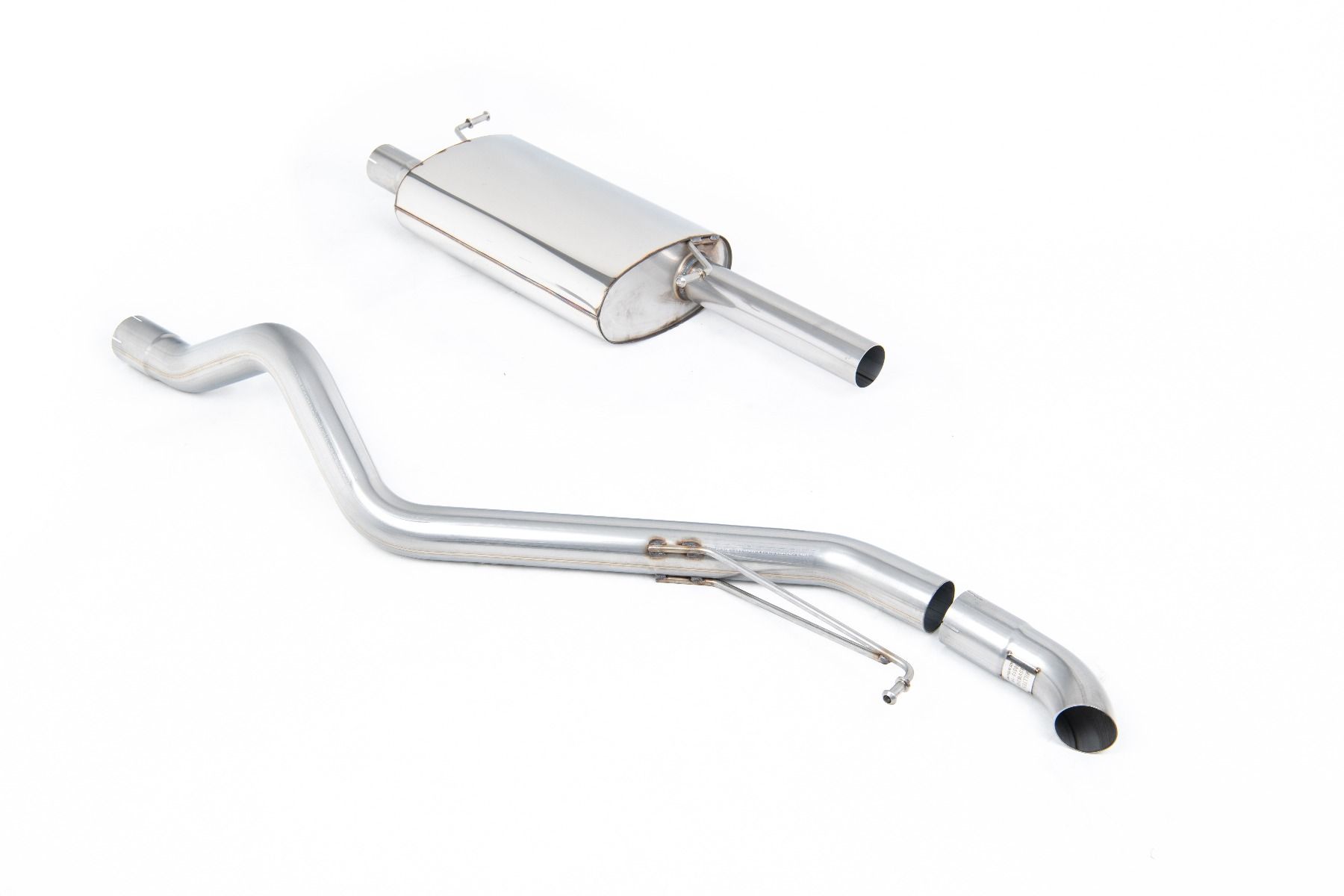 Milltek Cat Back Exhaust System - Transporter T5 and T6 TDI (SWB) – Resonated, Discrete 'Hidden' Tip (SSXVW201), view 1