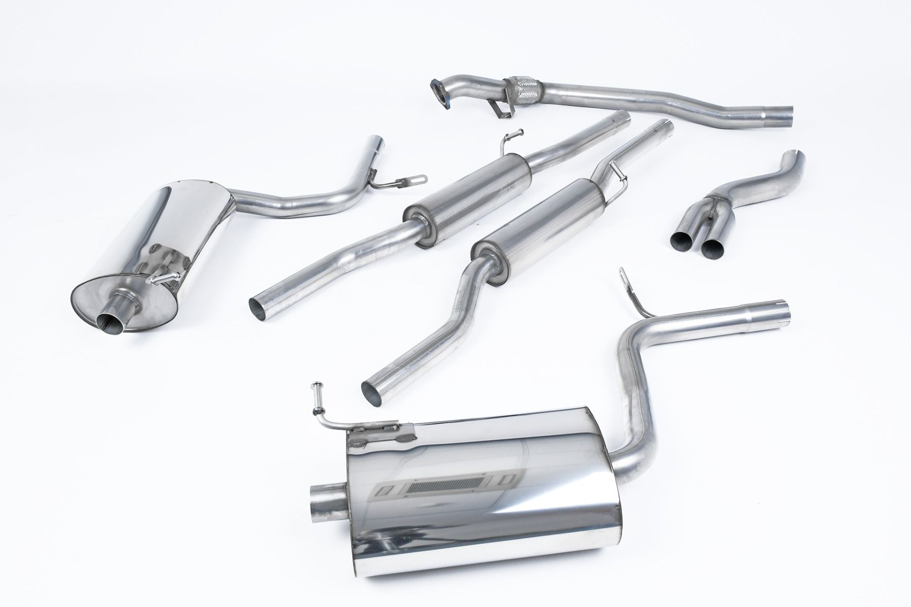 Milltek Cat-Back Exhaust for Audi A4 1.8T (B6) Quattro – 5-Speed - Resonated 100mm Jet Tips (SSXAU089), view 1
