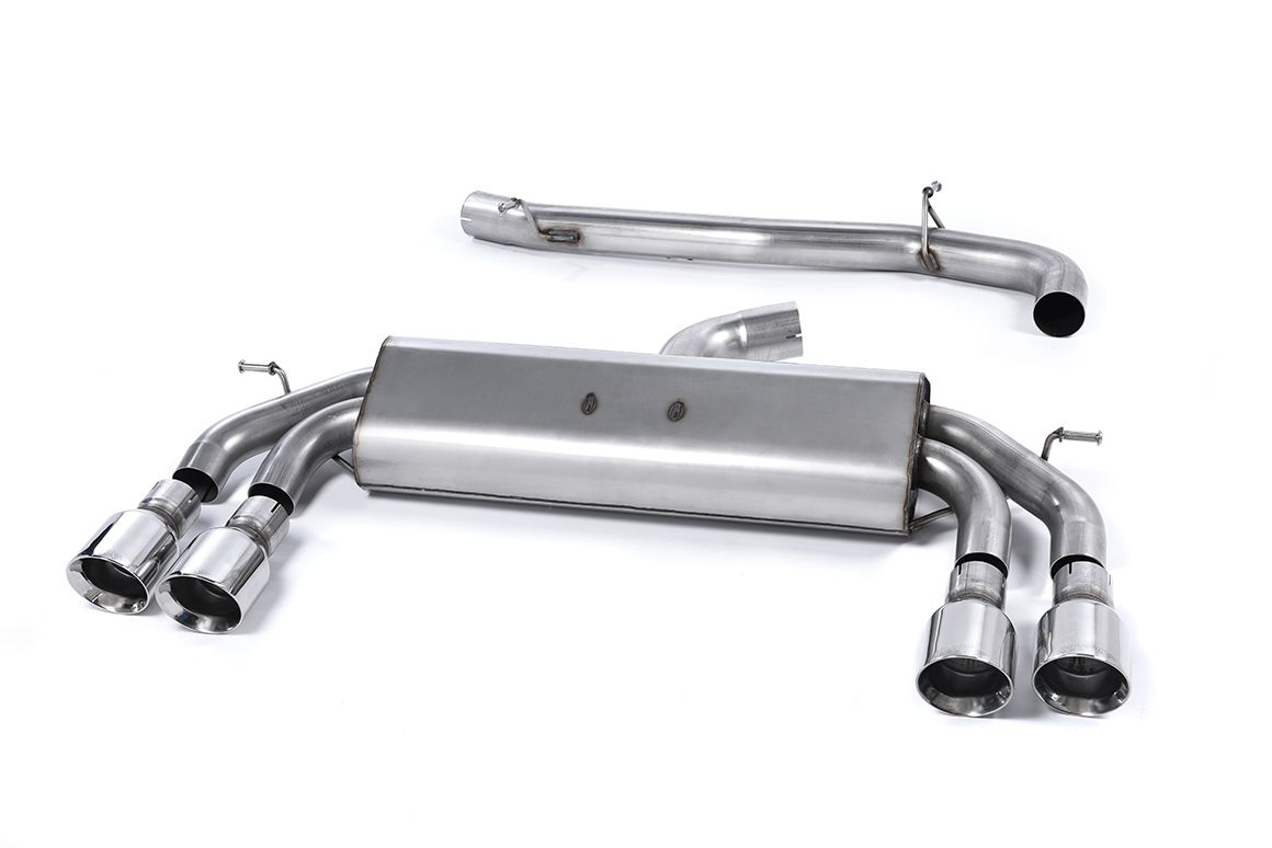 Milltek Cat-Back Exhaust - Audi S3 (8V) - 3 Door – Non-Valved - Non-Resonated - Polished GT100 Tips (SSXAU523), view 1