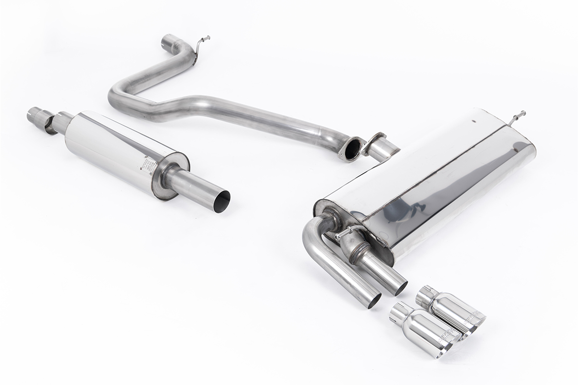 Milltek Cat-Back System - Seat Leon 1.4TSI (SC and 5 Door) – Resonated - Polished GT80 Tips (SSXSE184)