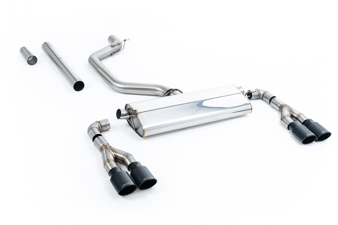 Milltek 80mm OPF/GPF Back System - Cupra Leon Mk4 Hatch – Non Resonated Cerakote Black Tips (SSXSE262)
