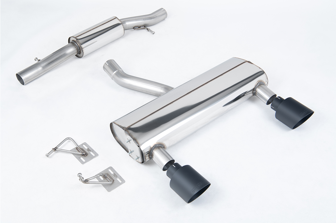 Milltek Cat Back Resonated Exhaust System - TT Mk1 3.2 V6 – Cerakote Black - (SSXAU1037), view 1
