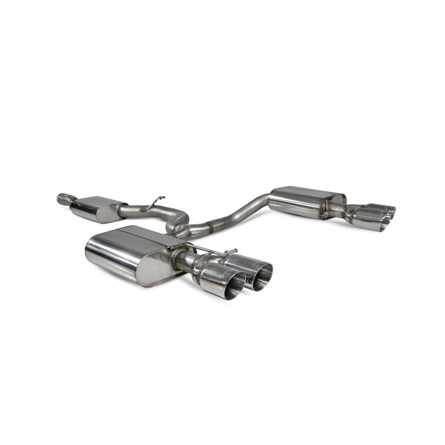 Scorpion GPF Back Exhaust System - Cupra Leon ST VZ 4Drive 2.0STI DSG – Resonated gpf-back system - Polished Daytona Trims (SST022)