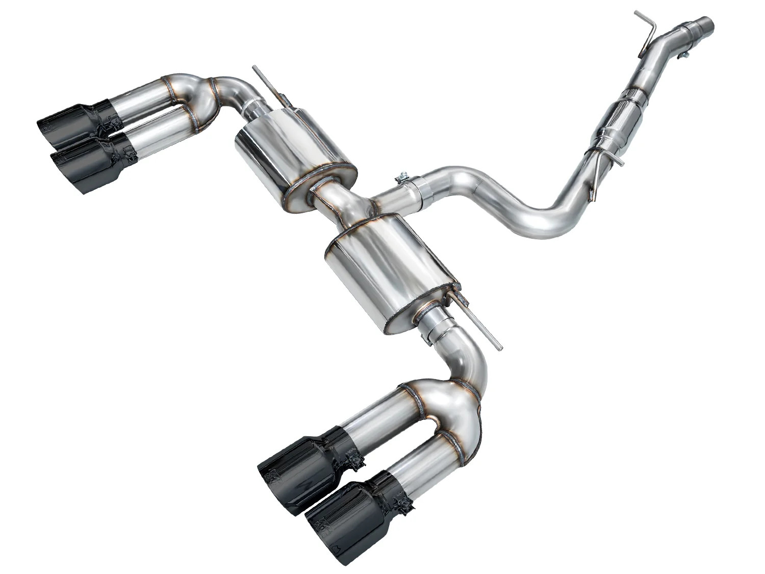 AWE Tuning Touring Edition Exhaust System - Audi S3 (8Y) Saloon – Touring Edition Exhaust - Diamond Black Tips