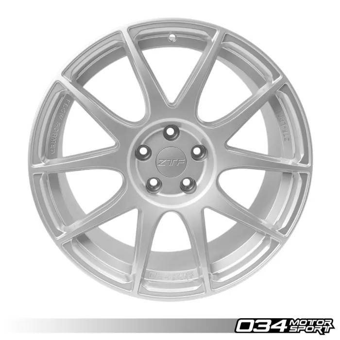 034Motorsport ZTF-LP01 Flowform Wheels, 19x9.3 ET38, 66.6/57.1MM Bore – Hyper Silver