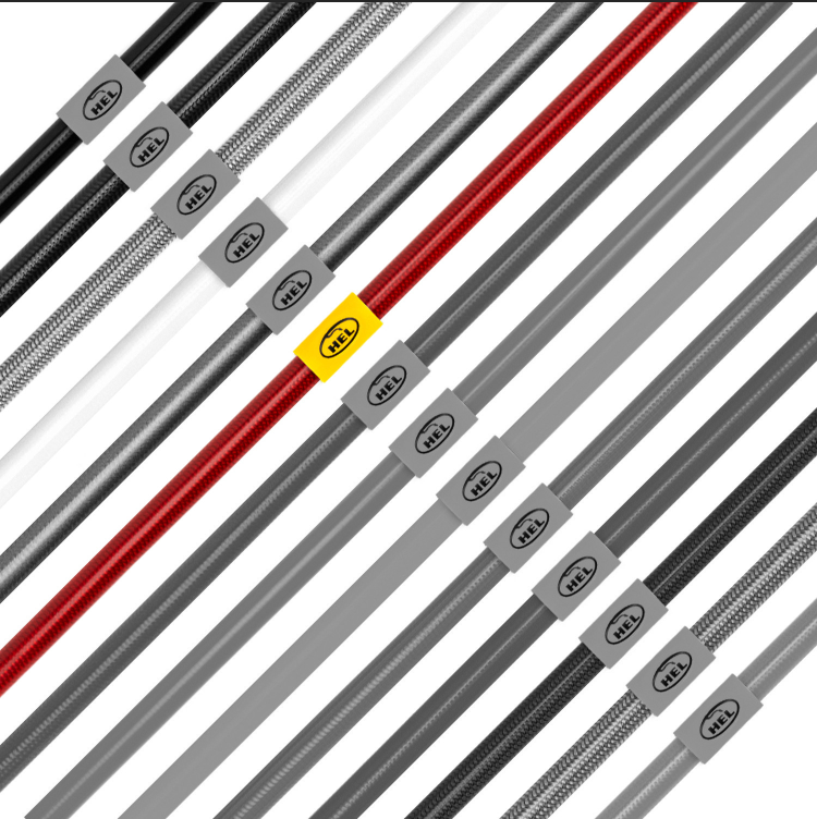 Hel Performance Braided Brake Lines - Cupra Formenter All Models (excluding VZ5 with Electronic Parking Brake 2020- – Transparent Red, view 1