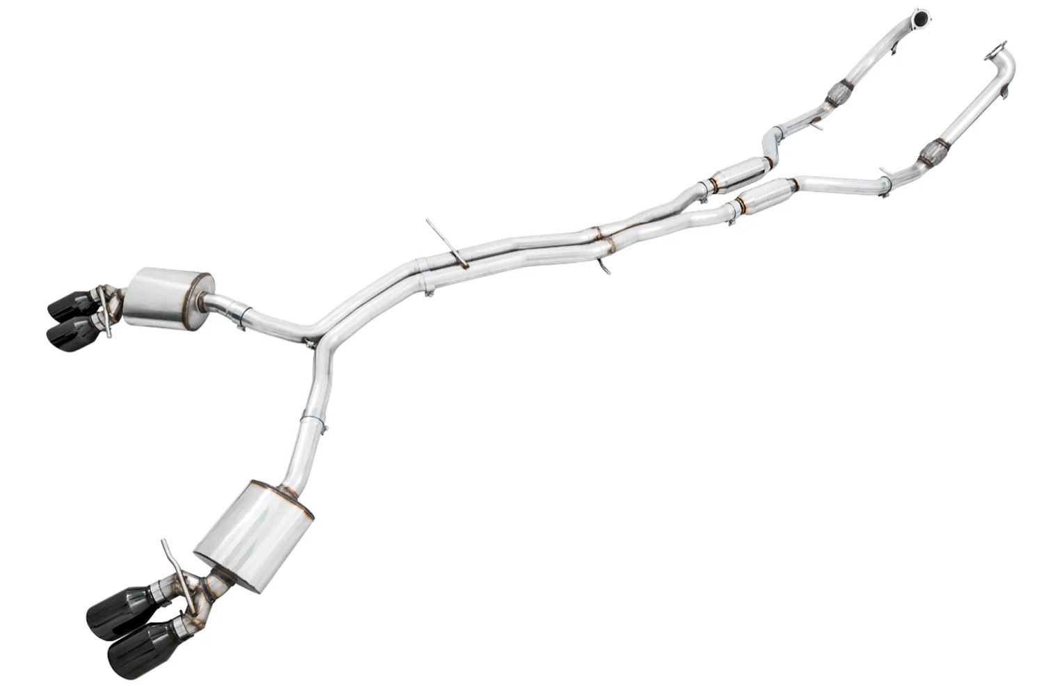 AWE Tuning Touring Edition Exhaust System - Audi S5 (B9) 3.0T Coupe – 102mm Diamond Black Tailpipes (3015-43092)