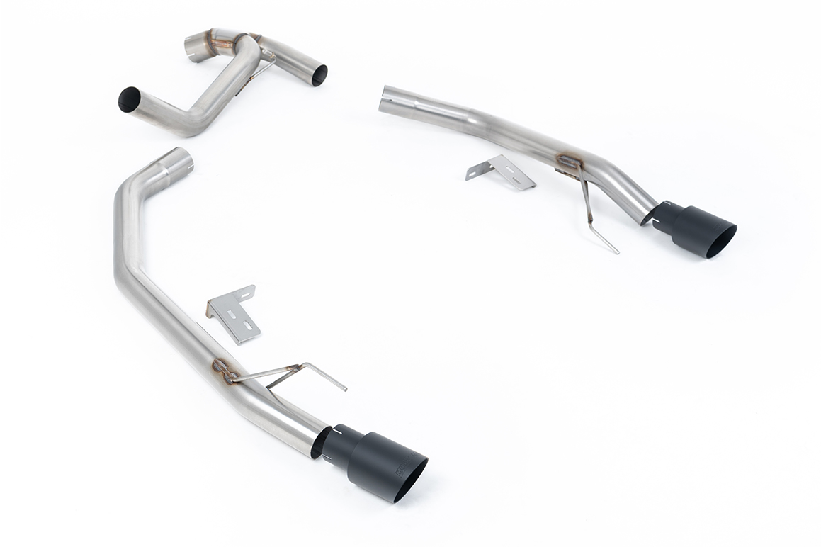 Milltek Axle Back Twin Outlet System - Amarok 3.0 V6 240PS Turbo Diesel 2024> – Twin Outlet System with GT-100 Cerakote Black Tips (SSXFD532)