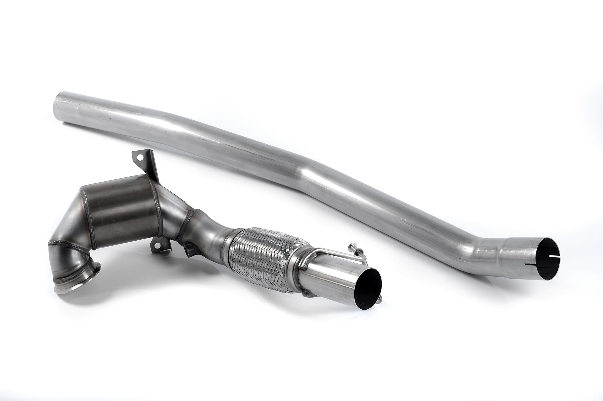 Milltek Downpipe Options - VW Golf 'R' Mk7 and Mk7.5 none GPF – HJS 200-Cell Downpipe to suit Milltek Exhaust (SSXAU381), view 1