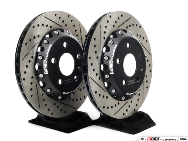 ECS Tuning - 310x22mm Rear Cross-Drilled & Slotted 2-Piece Brake Discs