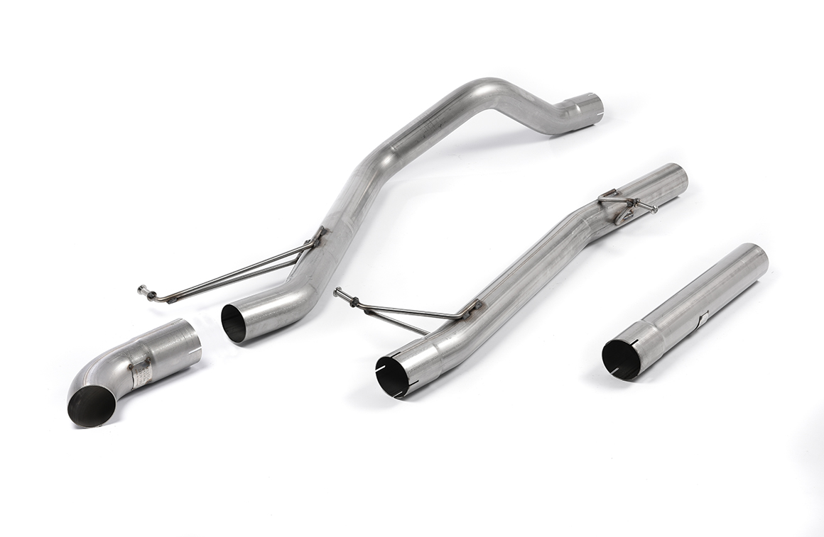 Milltek Cat Back Exhaust System - Transporter T5 and T6 TDI (LWB) – Resonated, Discrete 'Hidden' Tip (SSXVW211), view 1
