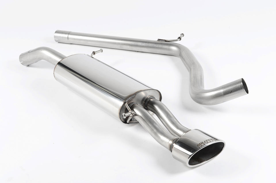 Milltek Cat-Back System - Seat Ibiza (6L) 1.8T 150/180bhp – Resonated - Facelift - Oval Tip (SSXSE123), view 1