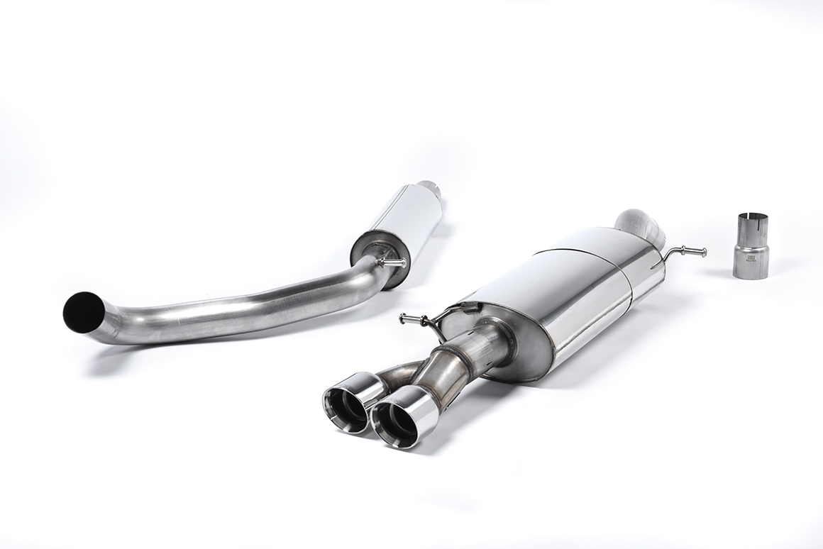 Milltek Cat-Back Exhaust - Volkswagen Polo GTI 1.8TFSI – Non-Resonated - Black GT80 Tips (SSXVW416), view 1