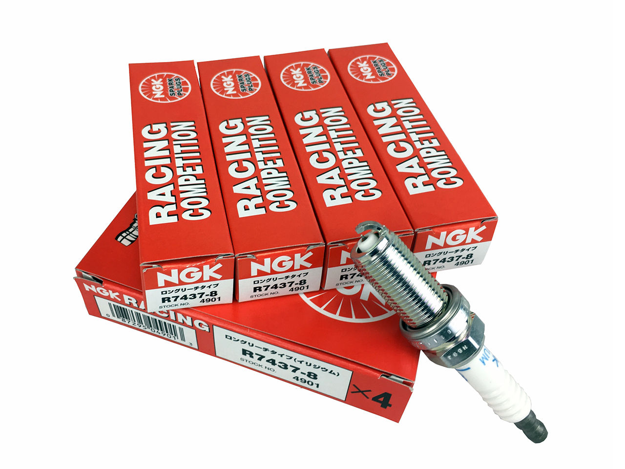 NGK Competition R7437-8 (x4) Spark Plug Set - 2.0 TSI EA888 Gen3 (IS38)