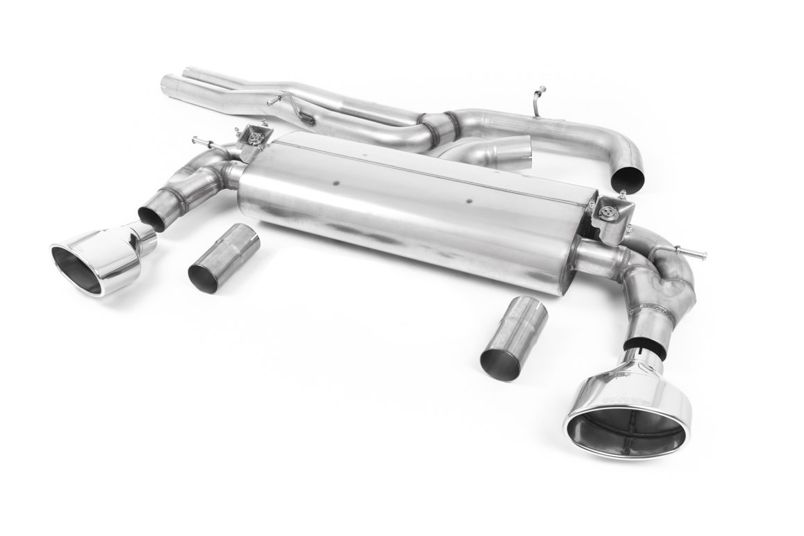 Milltek Cat-Back System - Audi RS3 8V Saloon inc GPF models – 80mm Non-Resonated - Black Tips (SSXAU889))