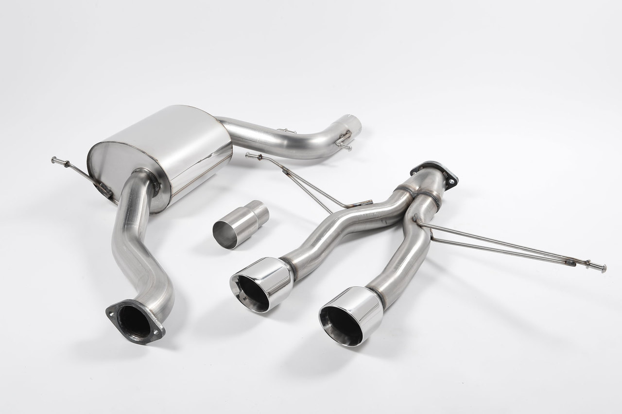 Milltek Cat-Back Exhaust System - Leon (Mk2) Cupra 'R' – Resonated - Polished GT100 Tips (SSXSE150), view 1