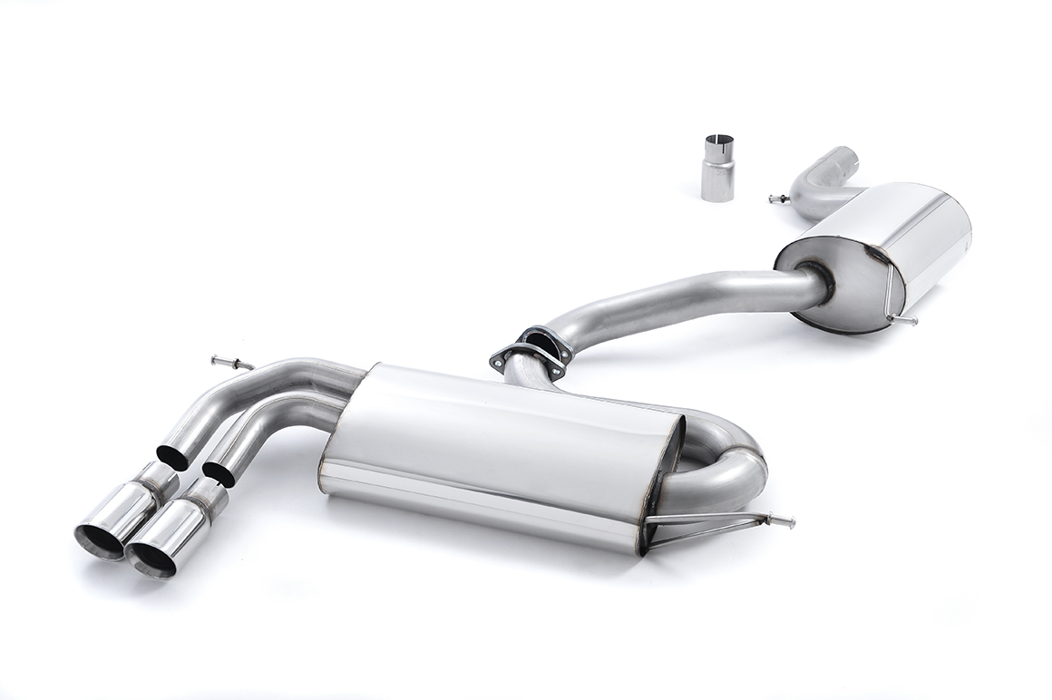 Milltek 3.00" Race Cat-Back Exhaust - VW Golf Mk5 GTI and Edition 30 – Non-Resonated - Twin Polished GT80 Tips (SSXVW281), view 1