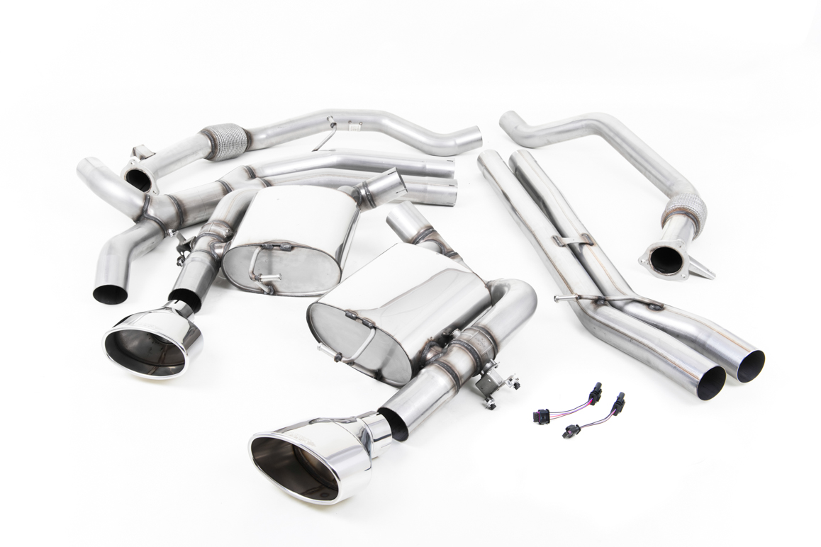 Milltek Cat-Back Exhaust - Audi RS4 (B9) 2.9 V6 Turbo – Non-Resonated (Race) - Satin Black Oval Tips (SSXAU751)