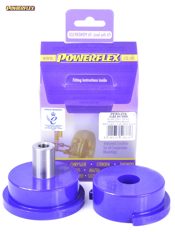 Powerflex Rear Diff Front Mounting Bush - A4 inc. Avant Quattro 4WD (2001-2005) - PFR3-270, view 1