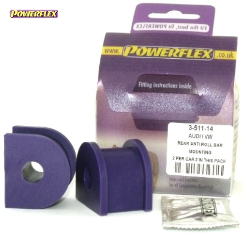 Powerflex Rear Anti Roll Bar Mounting 14mm - Bora 4 Motion (1999-2005) - PFR3-511-14, view 1