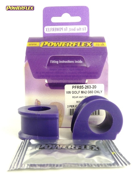 Powerflex Rear Anti Roll Bar Inner Bush 20mm - Golf MK2 G60, Rallye & Country (1985 - 1992) - PFR85-263-20, view 1