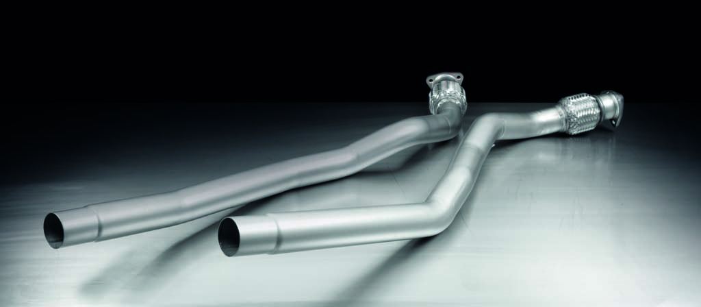 Remus Non-Resonated Downpipe back System Left/Right with 2 tail pipes - 84 mm angled - S4 B8 Saloon 3.0 TFSI CREC 2009-, view 1