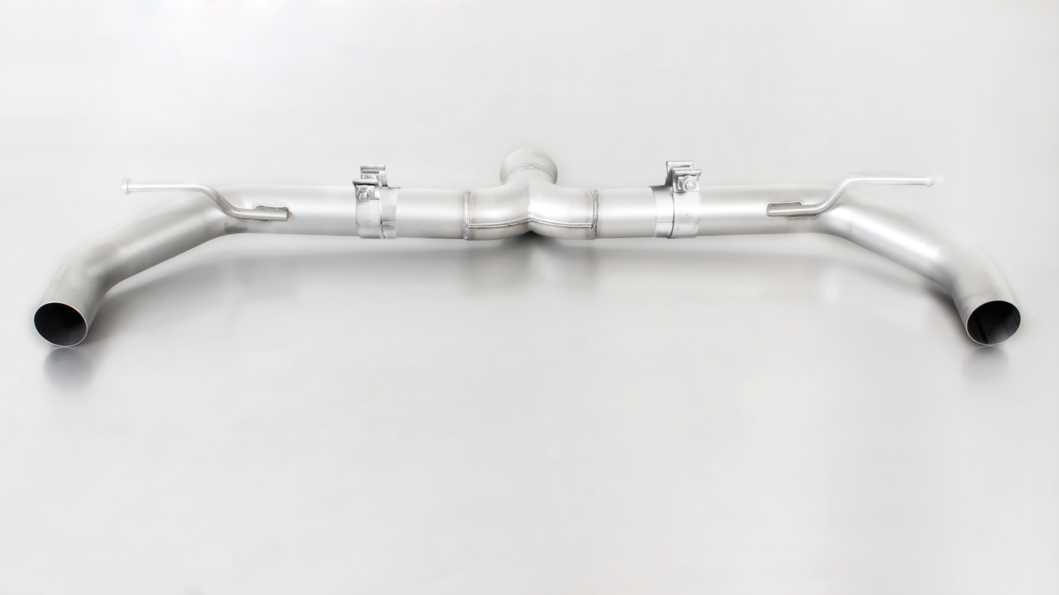 Remus Non-Resonated Rear Silencer Left/Right with 2 tail pipes 142x72 mm angled/angled, chromed - Leon 5F Cupra 300 2017-