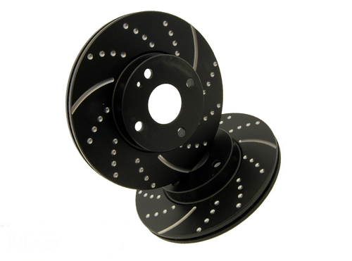 EBC Turbo Drilled and Grooved Discs Rear - Golf (Mk4) – 1.9 D/99-2003/68bhp/Caliper:Girling/TRW/Disc Size:233/GD816