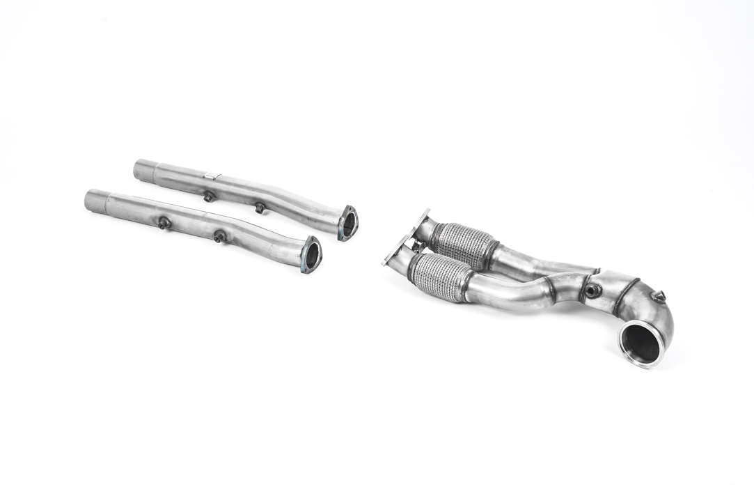 Milltek V2 Downpipe with Decat & OPF/GPF Bypass TT Mk3 - TTRS 2.5TFSI Quattro (OPF/GPF Models)