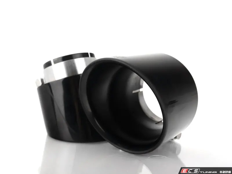 ECS Tuning 4" OE Fit Exhaust Tips - Black Chrome - Pair - Mk6/Mk7 GTI, view 1