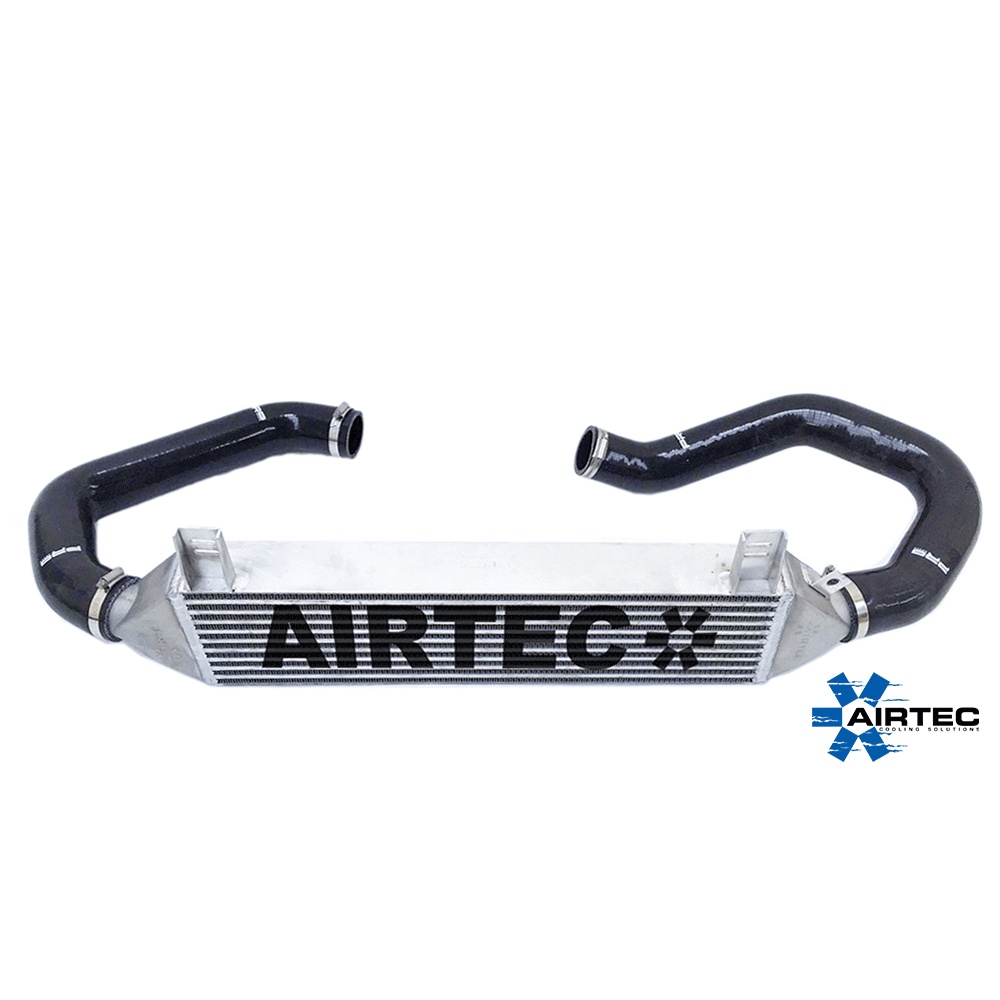 Airtec Intercooler Upgrade for Tiguan Mk1 2.0TDI – Satin Black Core, Black Hoses