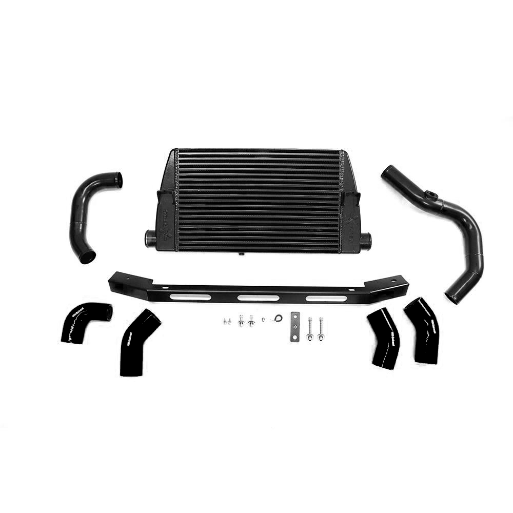 Airtec Intercooler Upgrade for A4 B7 2.0TFSI – Satin Black Core, Black Hoses, view 1