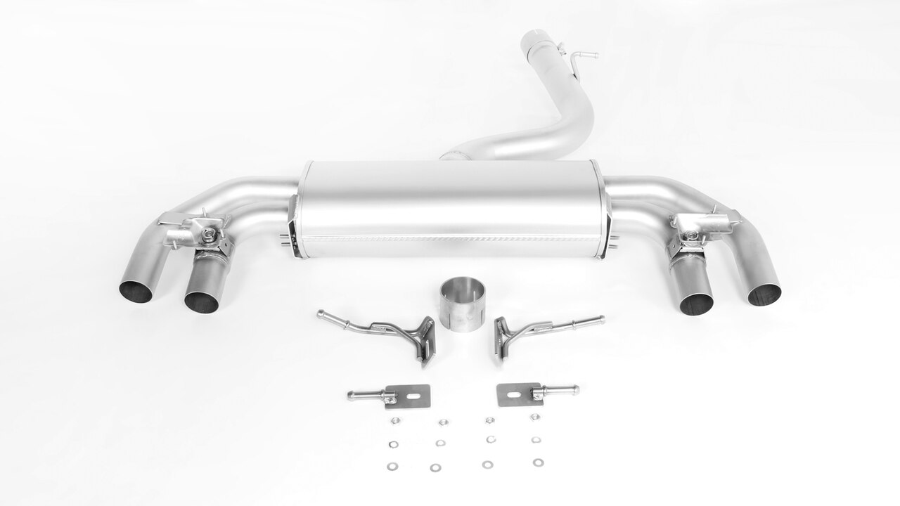 Remus Exhaust Non-Resonated Cat back System - 102mm Straigh Cut Chromed Tips - Golf Mk7.5 R - 2017+, view 1