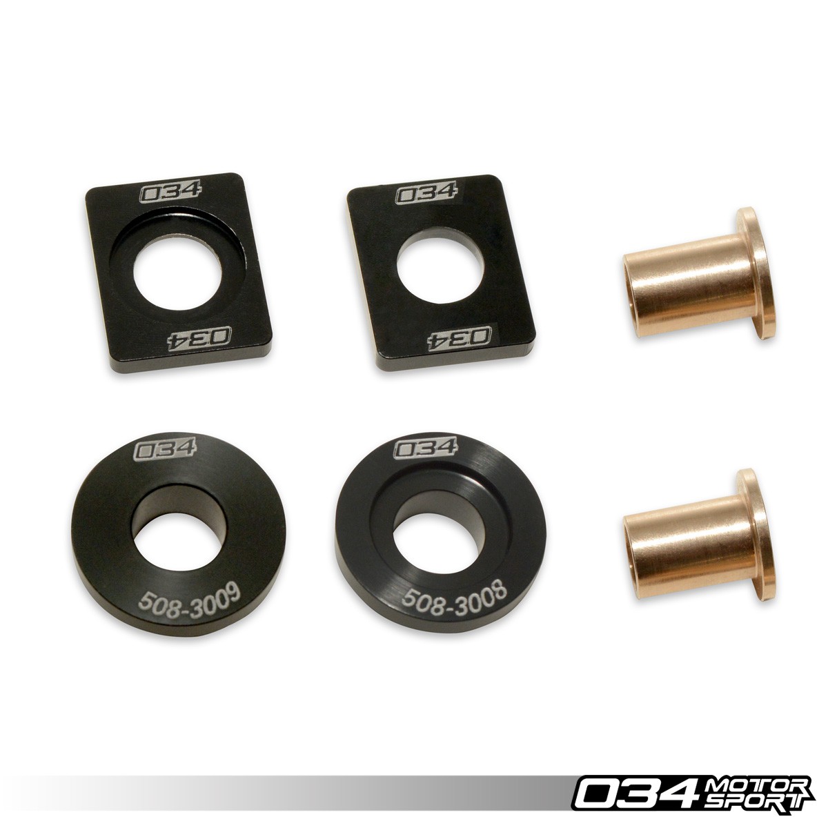 034Motorsport Billet Solid Shifter Bushing Kit - 6-Speed PQ34 / PQ35 / MQB – V1 - Rectangle / Plastic Relay Lever (034-508-3014)
