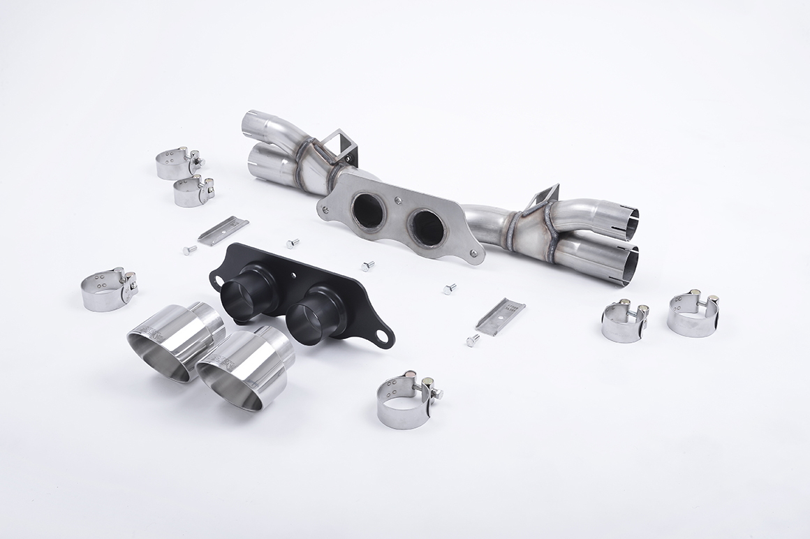 Milltek Cat-back Exhaust - with Polished GT-100 Trims - 911 - 991.1 GT3 & GT3 RS - 2013-2018 - SSXPO126, view 1