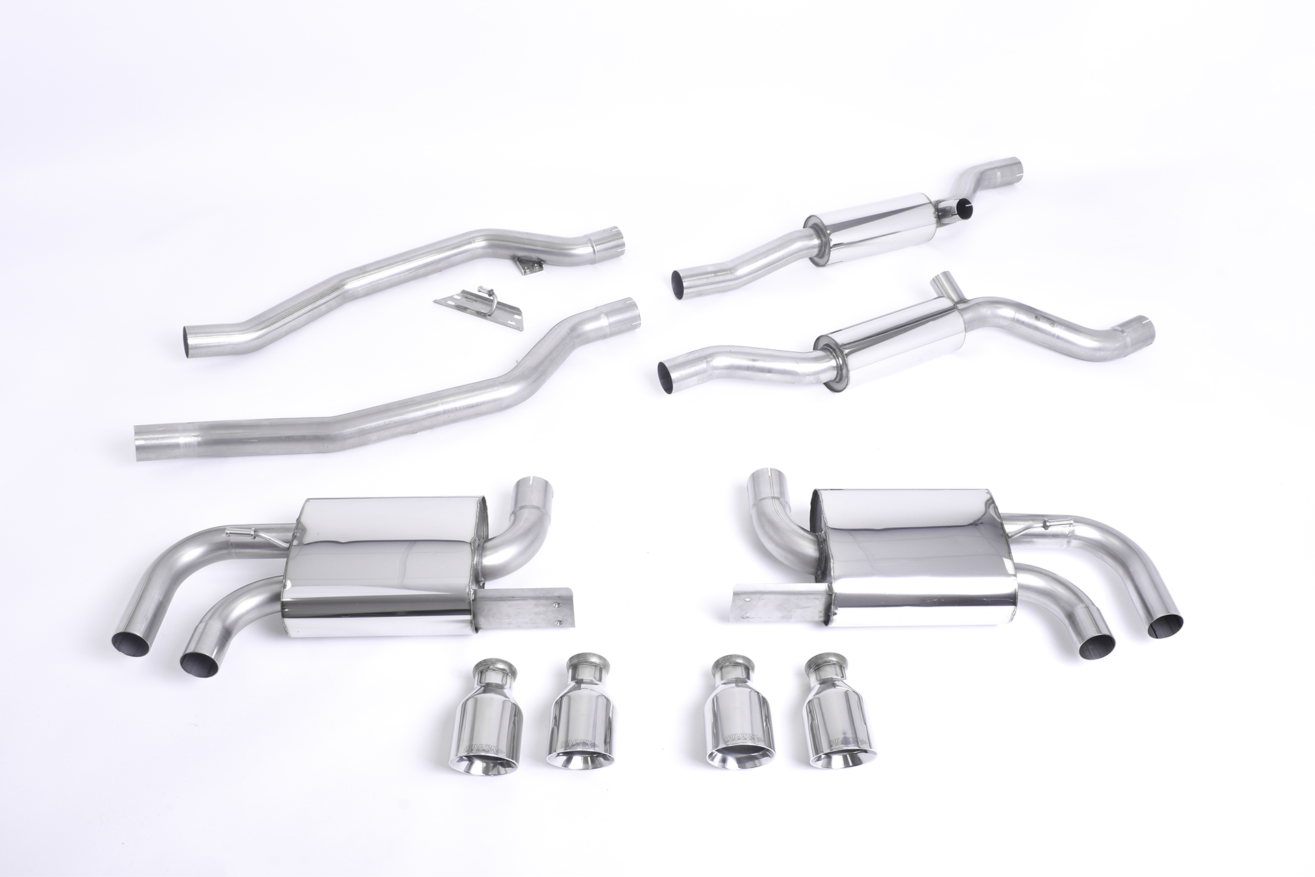 Milltek Cat-back Exhaust - Resonated (quieter). Cup-style - Cayenne - 958 Turbo 4.8 V8 - 2010-2020 - SSXPO111
