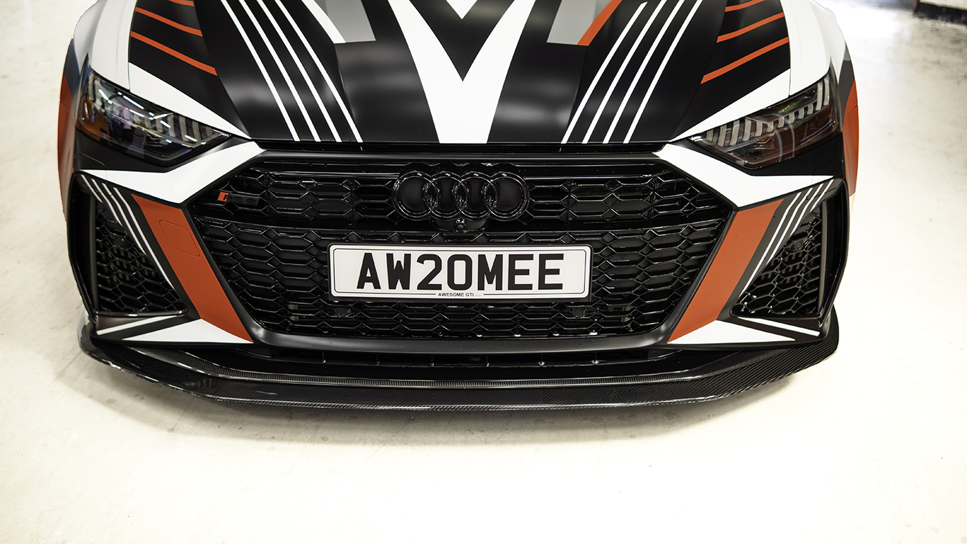 AP Design Dry Carbon Front Splitter - RS6 (C8) – Matte Twill Carbon, view 1
