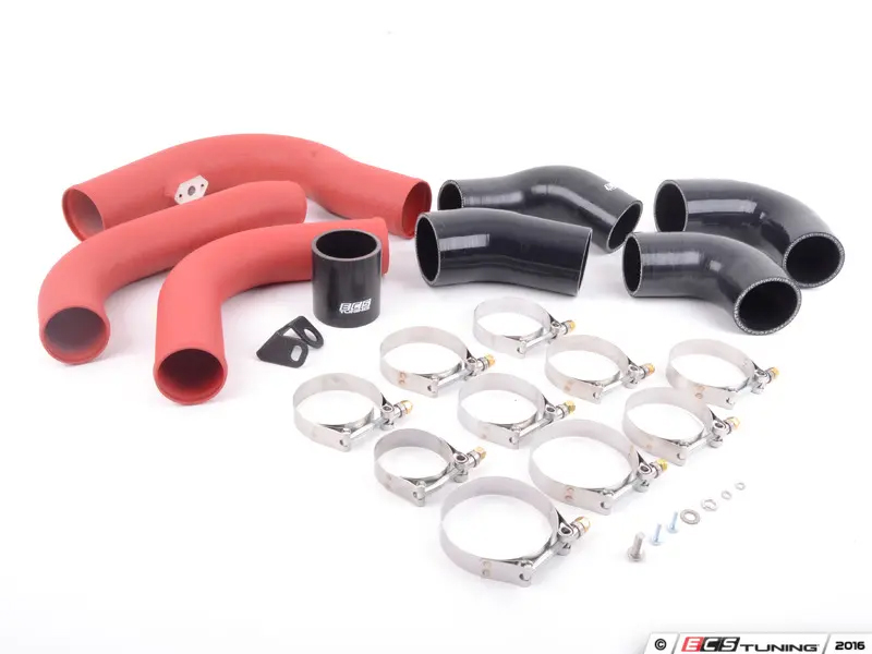 ECS Tuning High Flow Intercooler Charge Pipe Kit - 1.8T/2.0T Gen3 – Wrinkle Red (ES3134091)