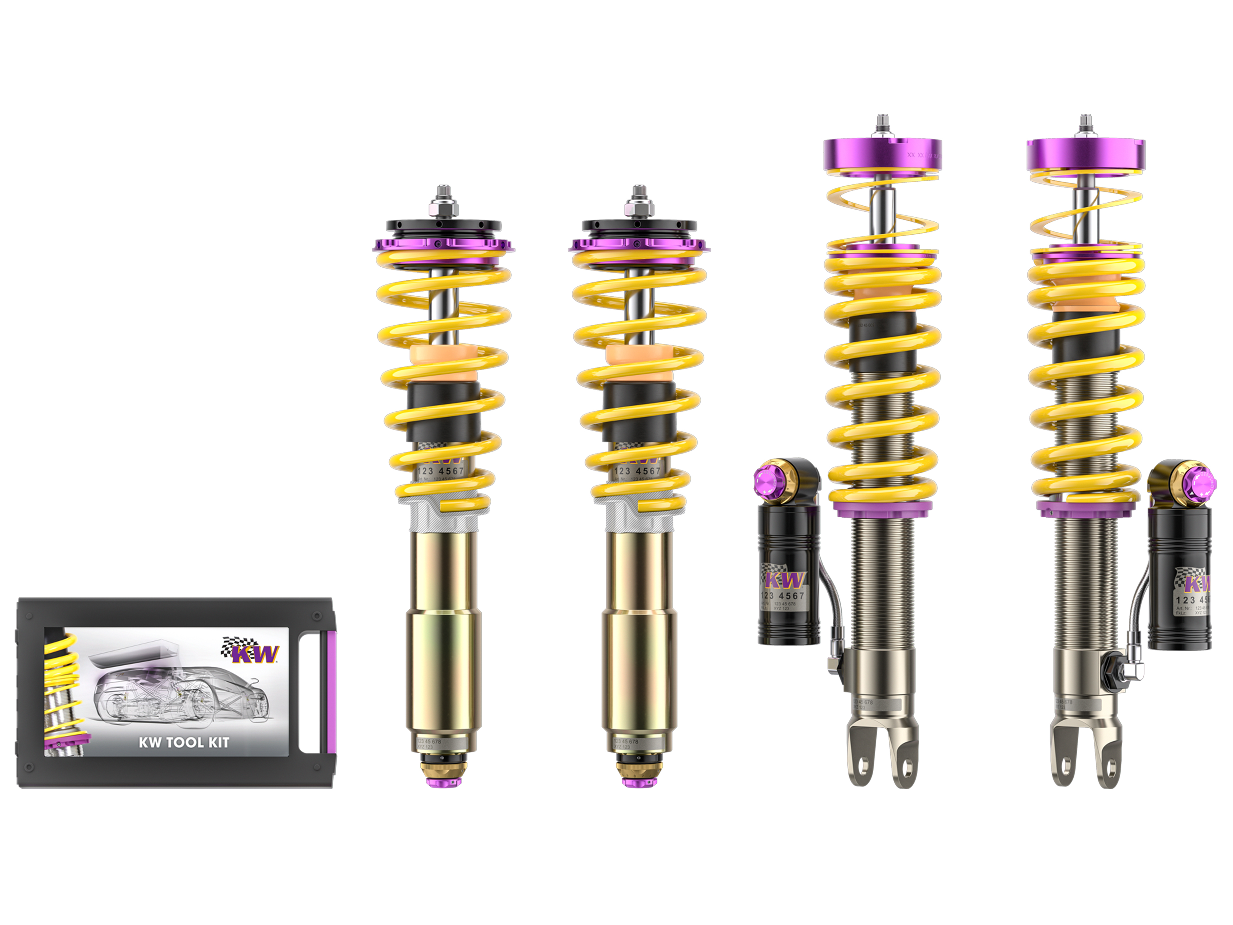 KW Variant 4 Coilovers - 911 (992) Carrera 2 without PASM, view 1