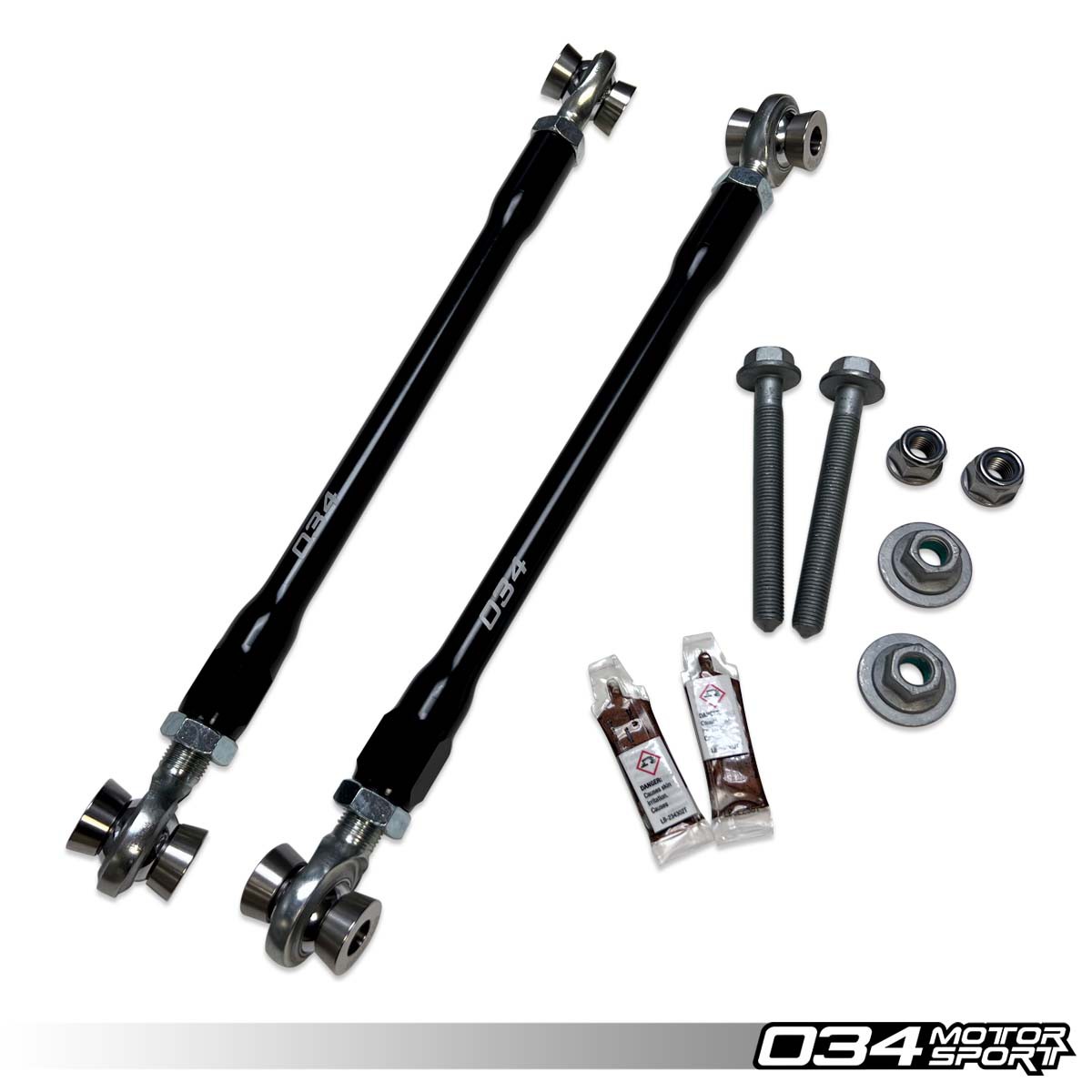 034Motorsport Adjustable Rear Toe Links, Gen 1 & 1.5 Audi R8, 4.2 V8 & 5.2 V10
