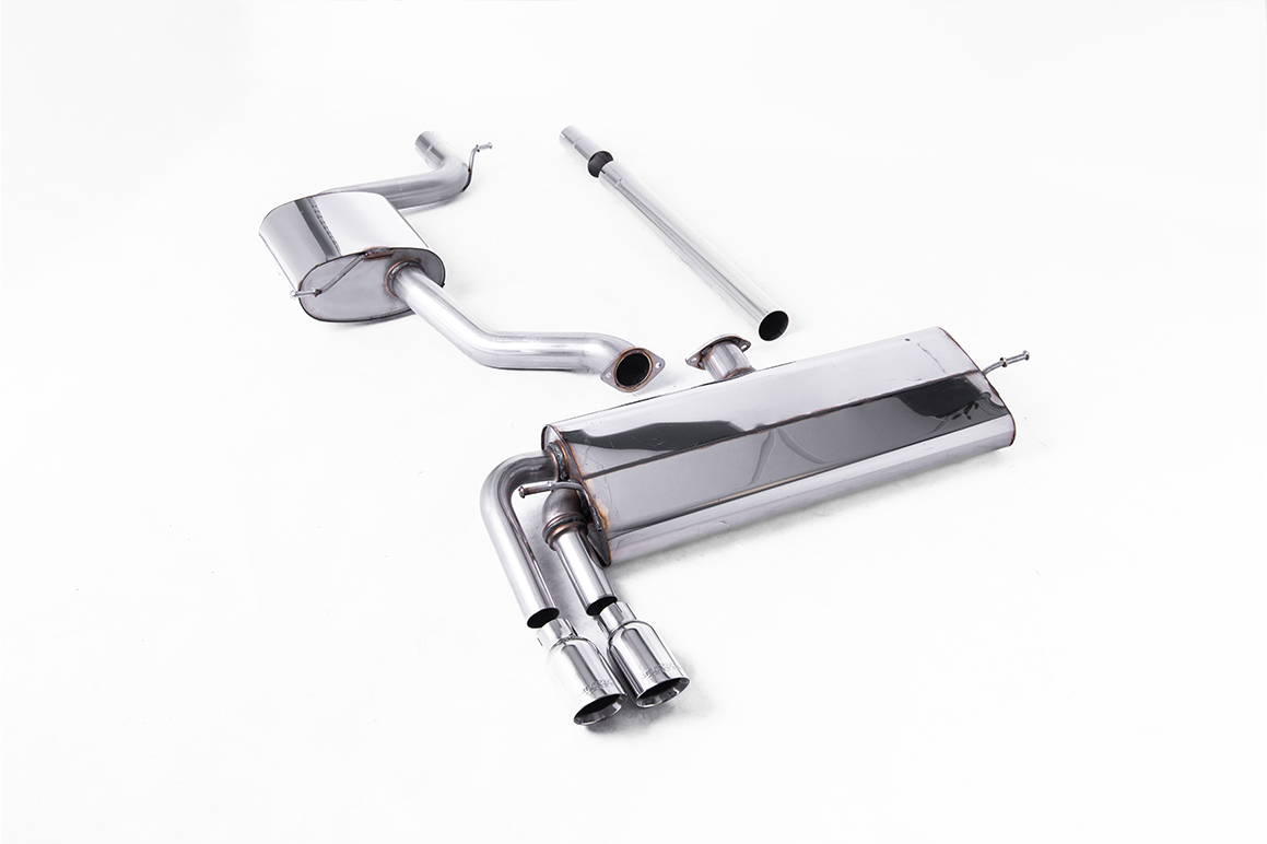 Milltek Cat-Back System GTD Twin Outlet Style - Mk7.5 1.5TSI Evo GT & R-Line – Non-Resonated with Titanium Trims - SSXVW520