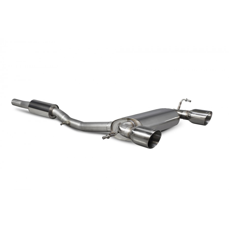Scorpion Cat Back Exhaust System - Audi TT 8N Quattro Sport 240hp – Non-Resonated System with Satin Black Tips (SAUS057C), view 1