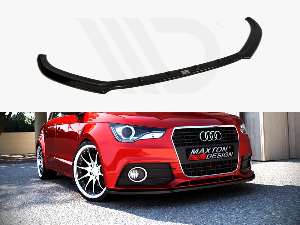Maxton Design Gloss Black Front Splitter Audi A1 - Preface Model, view 1